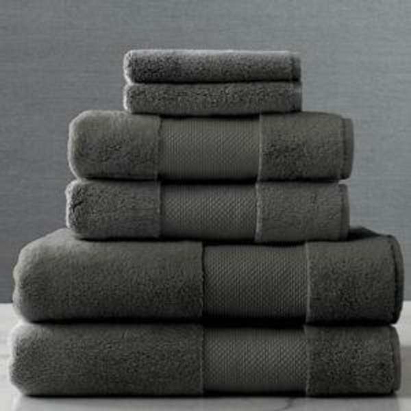 Frontgate Resort Collection Bath Towels Six Piece Set in GRAPHITE