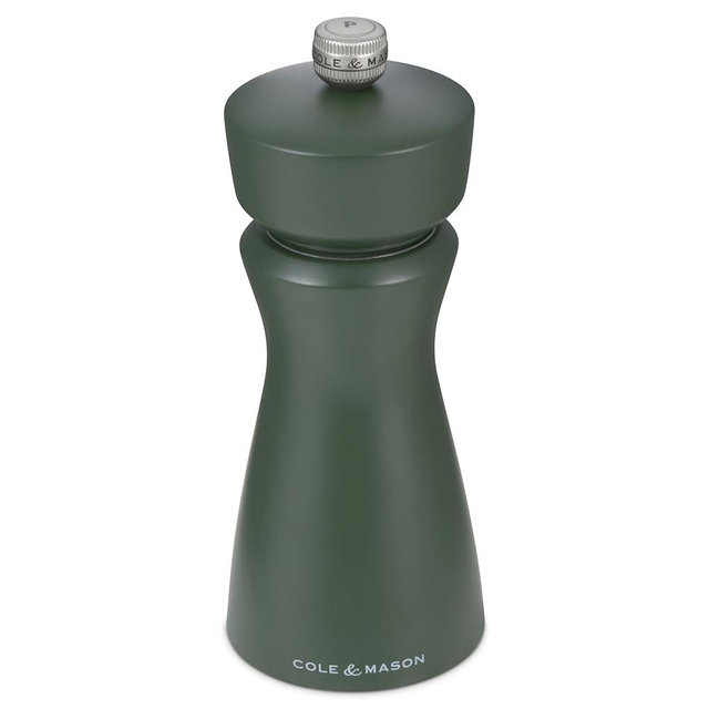 Cole & Mason Kenton Salt and Pepper Mill - Manual Refillable Grinder with Adjustable Ceramic Mechanism - Dining Accessory for Seasoning - Kitchen Tool for Everyday Use - 6 Inch, Rosemary