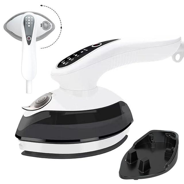 Mini Steamer Travel Iron, Portable Lightweight Steam Iron for Clothes, Iron for Dry & Wet, Ceramic Coated Soleplate, Anti Drip Clothes Iron Steam with 3 Preset Steam for Variable Fabric, for Home, Office and Travel, w/Travel Pouch & Stand
