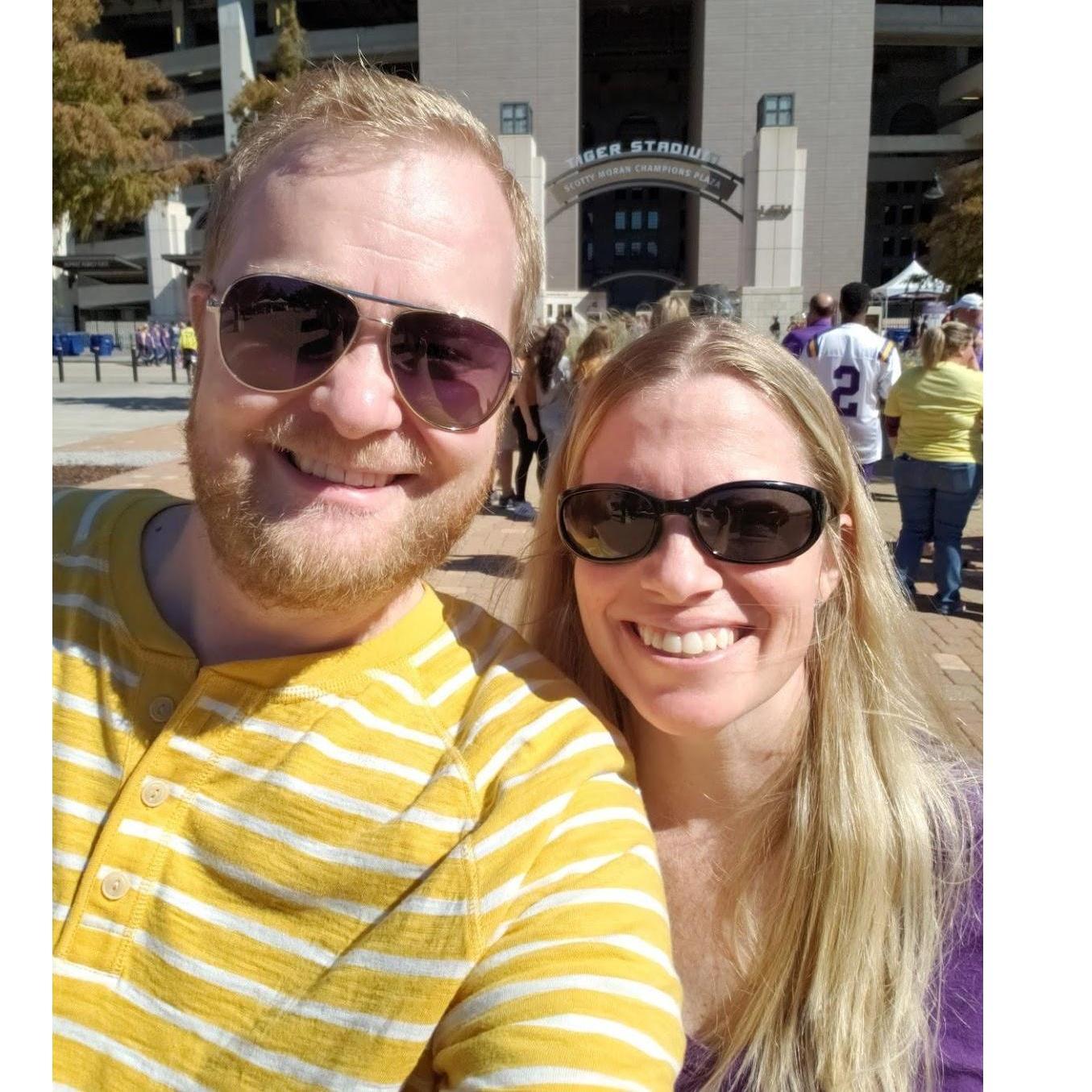 Isaac came to Tiger Stadium to watch LSU play 
Bama and experience an SEC tailgate...we had a great time, except for the outcome of the game