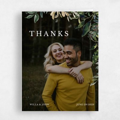 White Rustic Wedding Thank You - Buxton Photo
