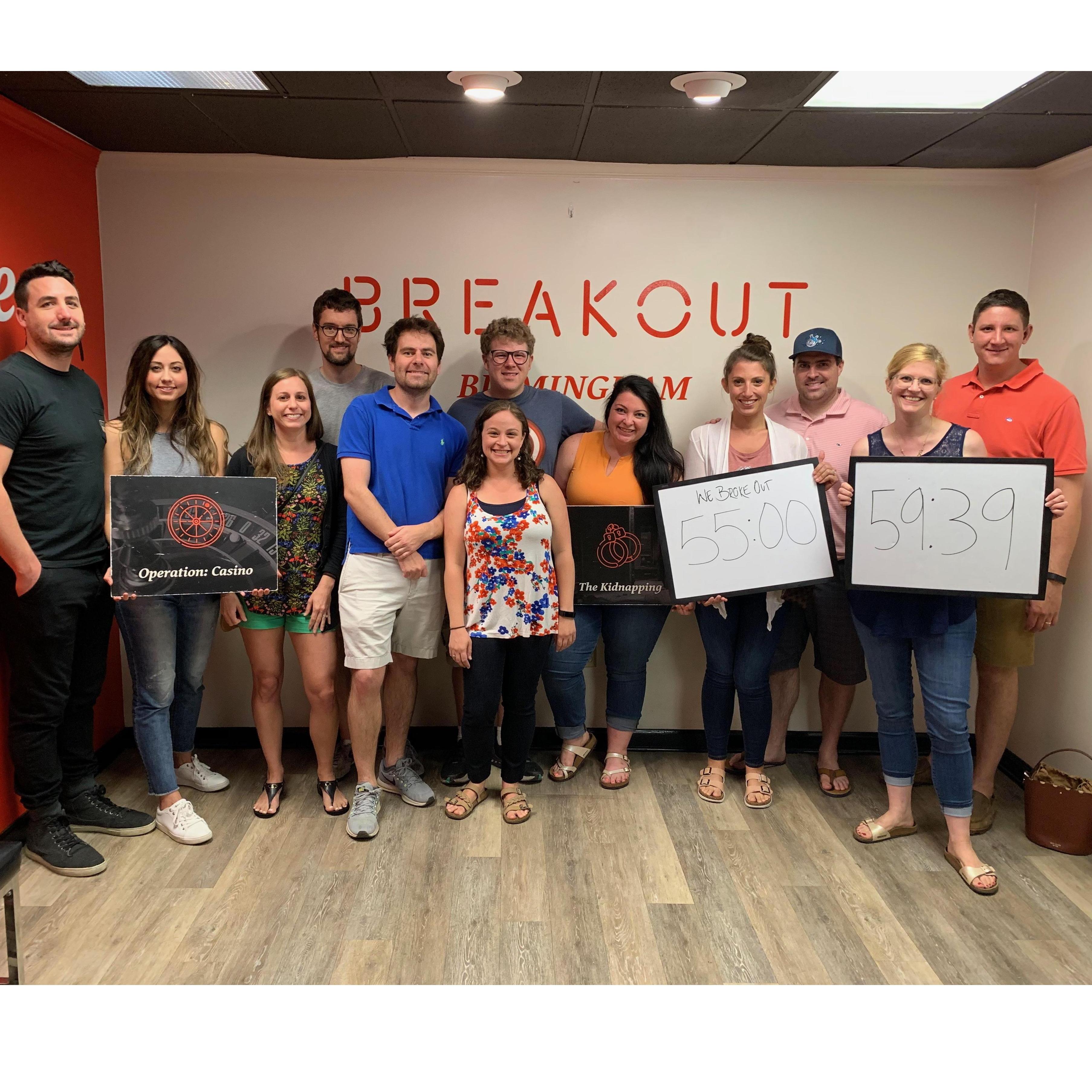 End of internship celebration. Birmingham, AL. July 2019.