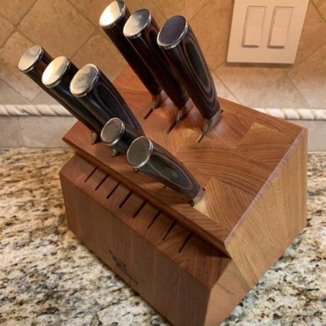 Custom Hardwood Knife Block