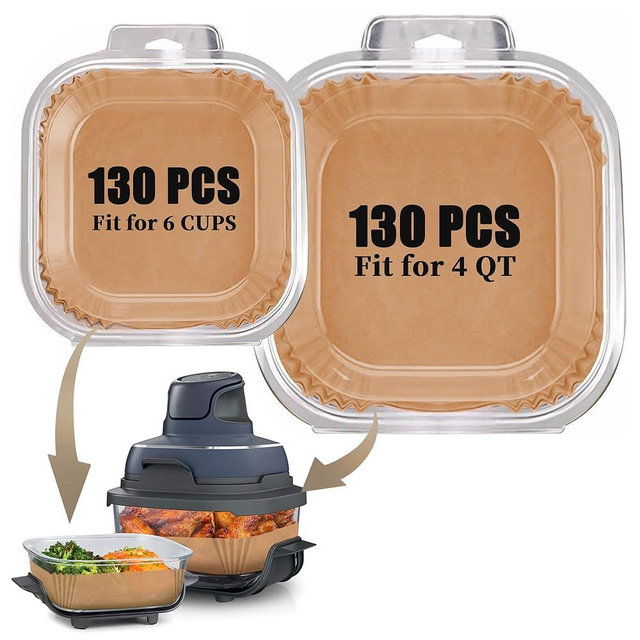 260pcs Air Fryer Liners disposable for Ninja Crispi, Parchment Paper Sheets Air Fryer Accessories for Ninja Glass Portable Cooking System