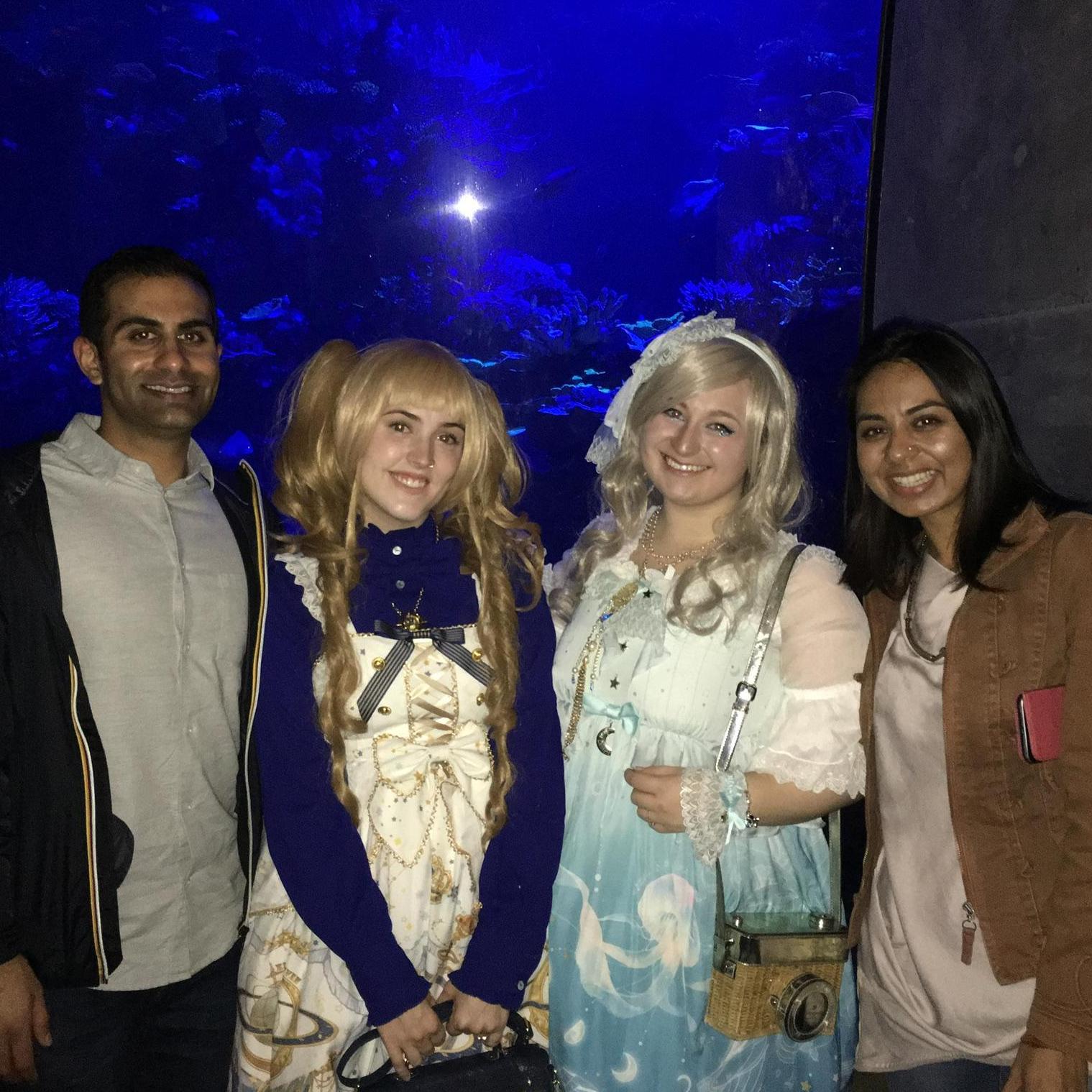 Our very first photo together! We met these Harajuku girls in SF, because of course we did.