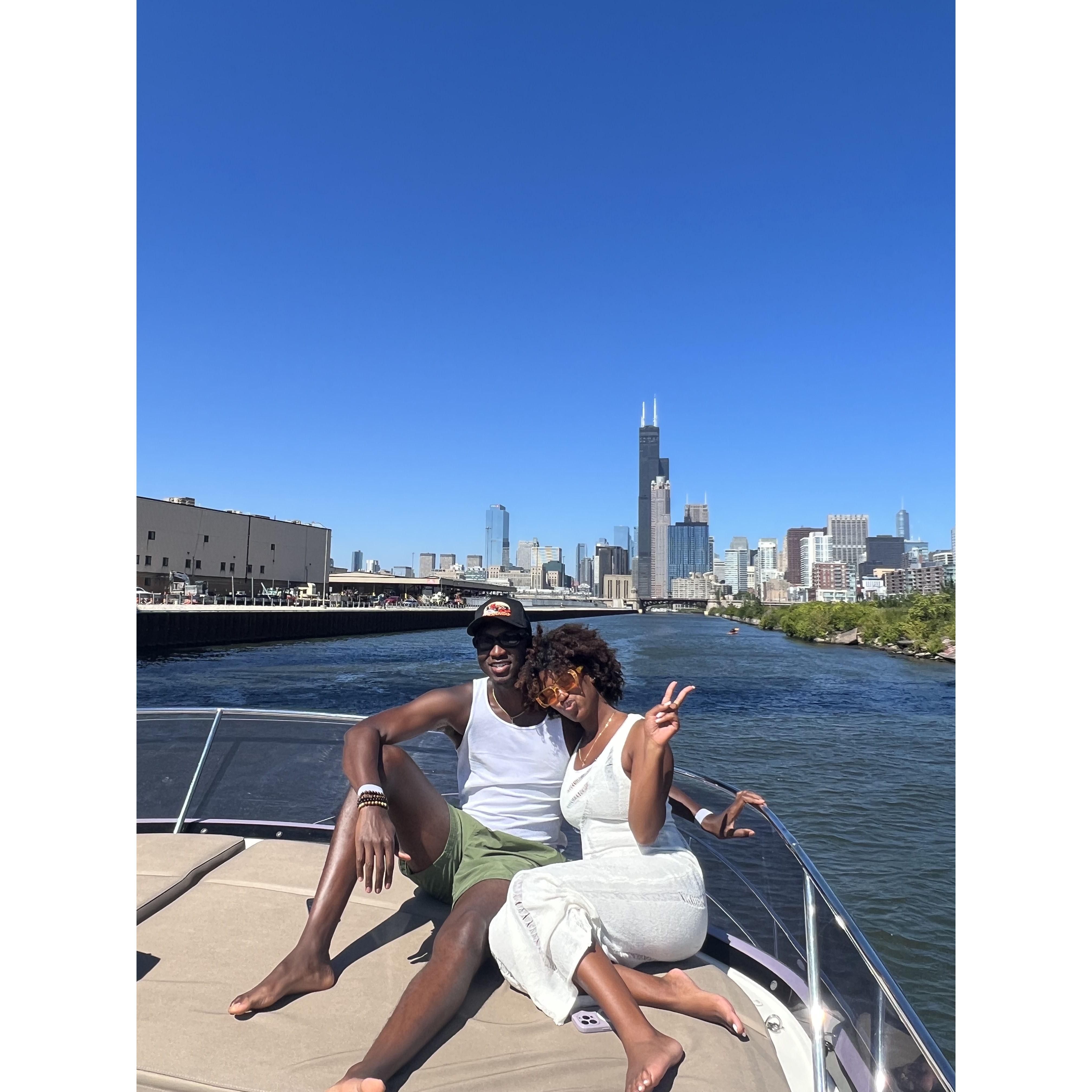 Visiting friends Grant and Dumebi in  Chi Town