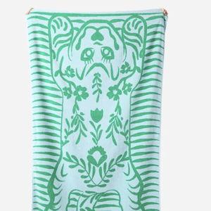 Tiger Terry Velour Beach Towel