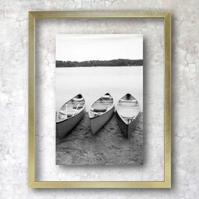 8" x 10" Float Thin Metal Gallery Frame Brass - Project 62™