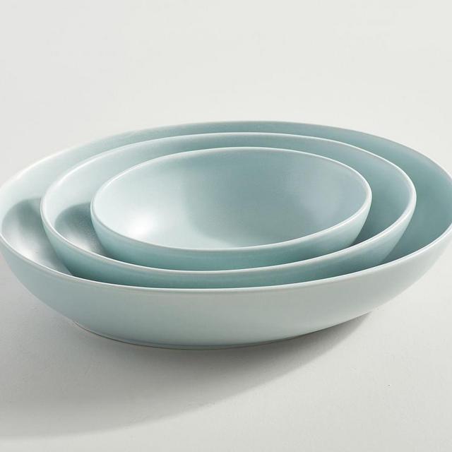 Mason Stoneware Oval Nesting Bowls, Set of 3 - Blue