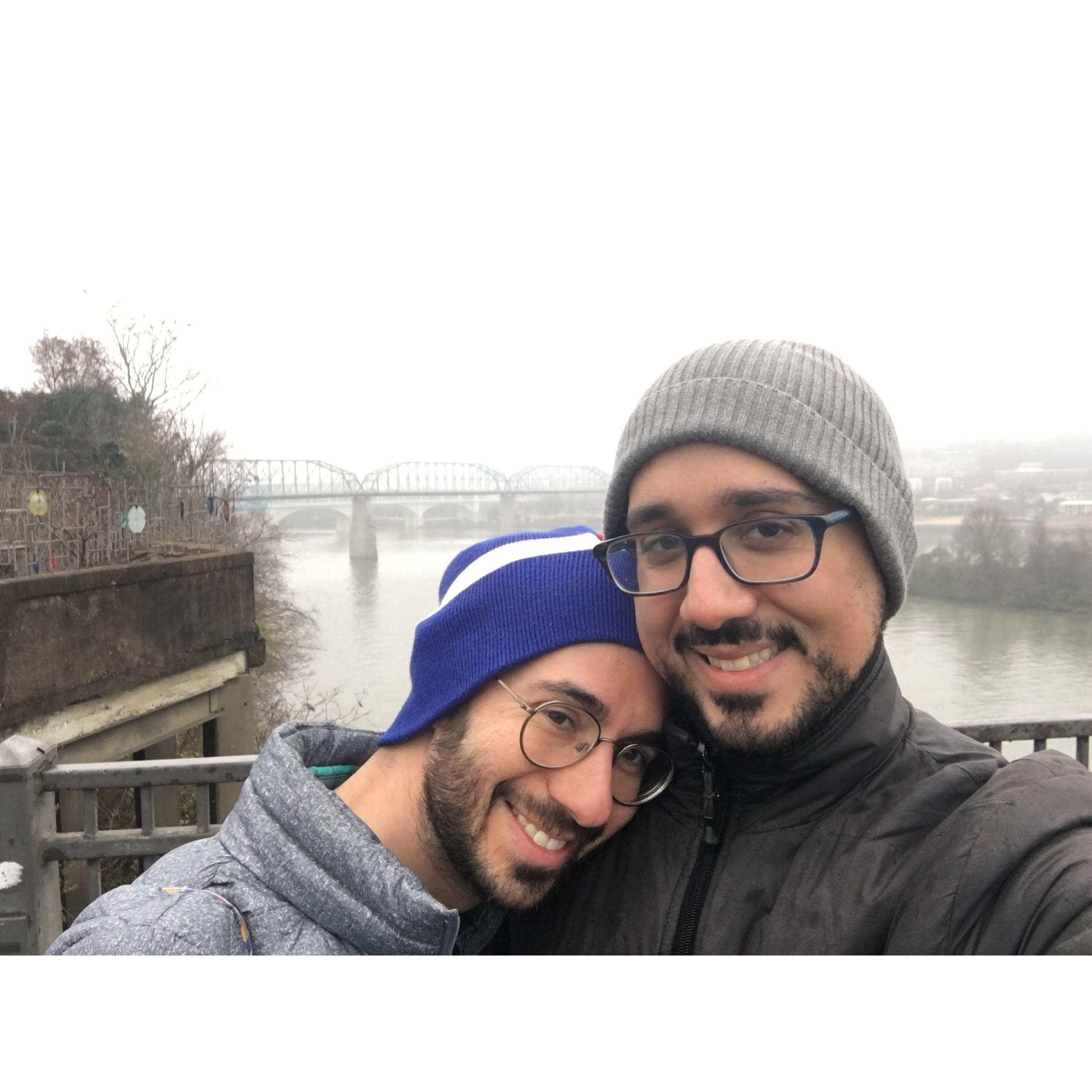 We connected in Washington, D.C. while Fareed was living there and Shawn was passing through. This photo is from our next date: a roadtrip from Asheville, NC to Nashville, TN.