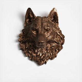 Resin Faux Taxidermy Wolf Head