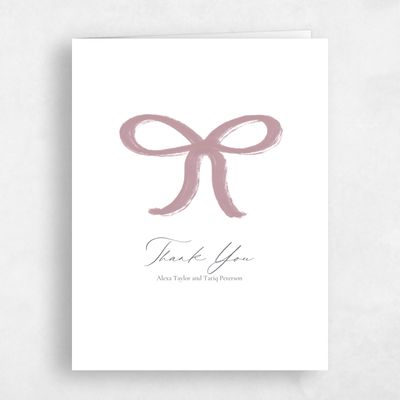 Dusty Rose, Pink Wedding Thank You - Chausey Classic