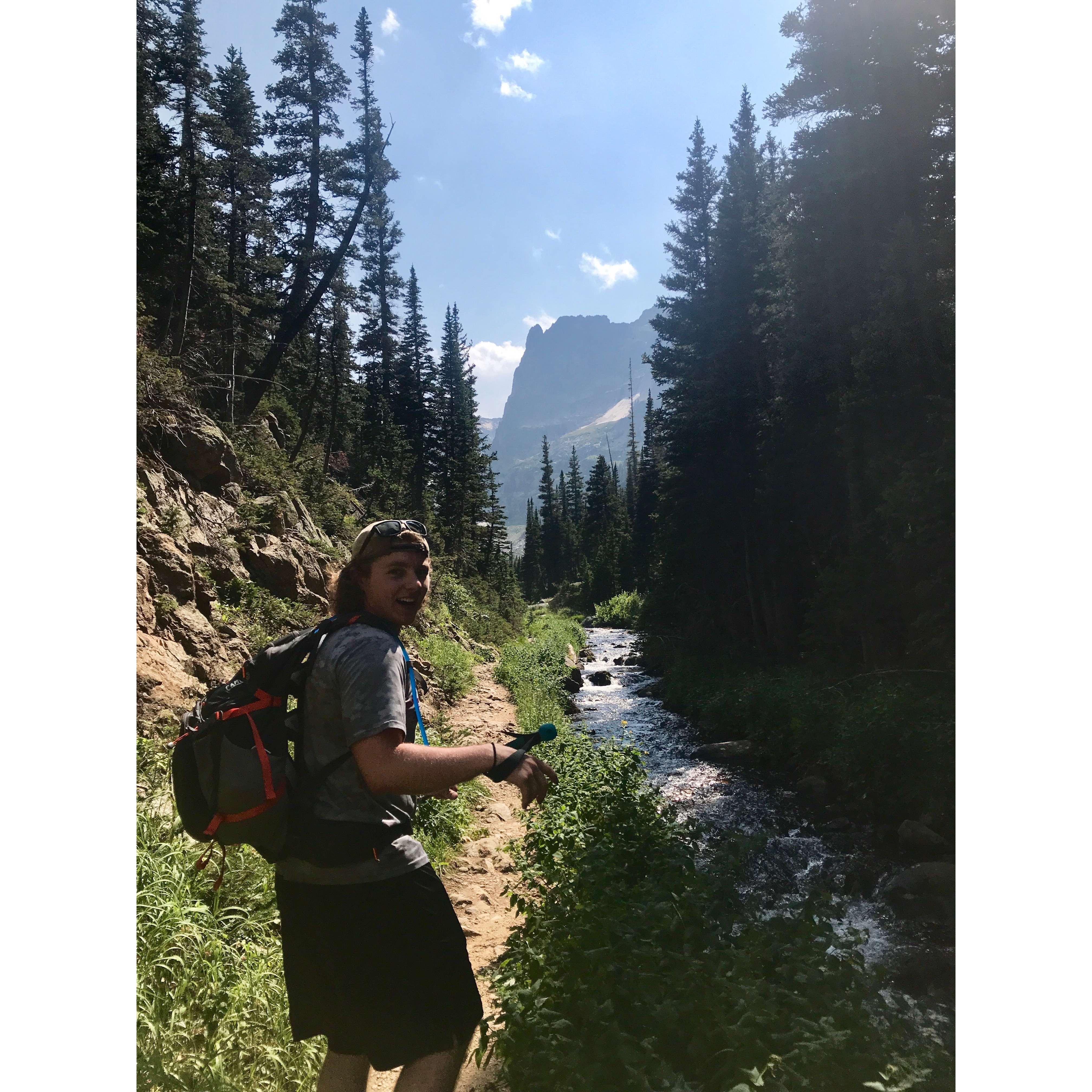Nate on our first hike to Odessa Lake in 2018