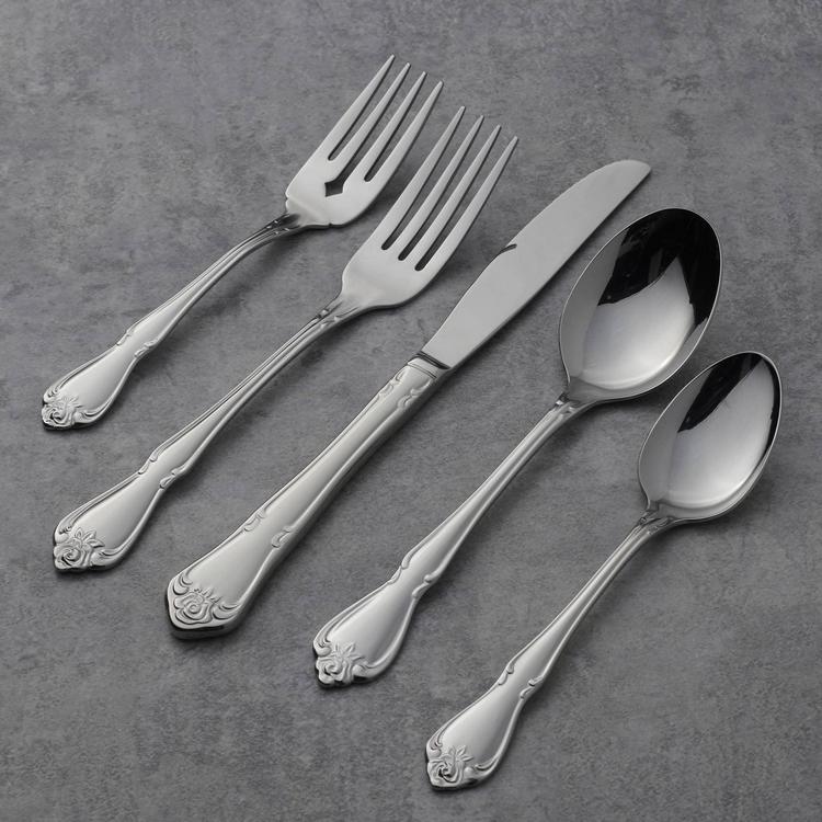 Oneida, True Rose 20-Piece Everyday Flatware Set, Service for Zola