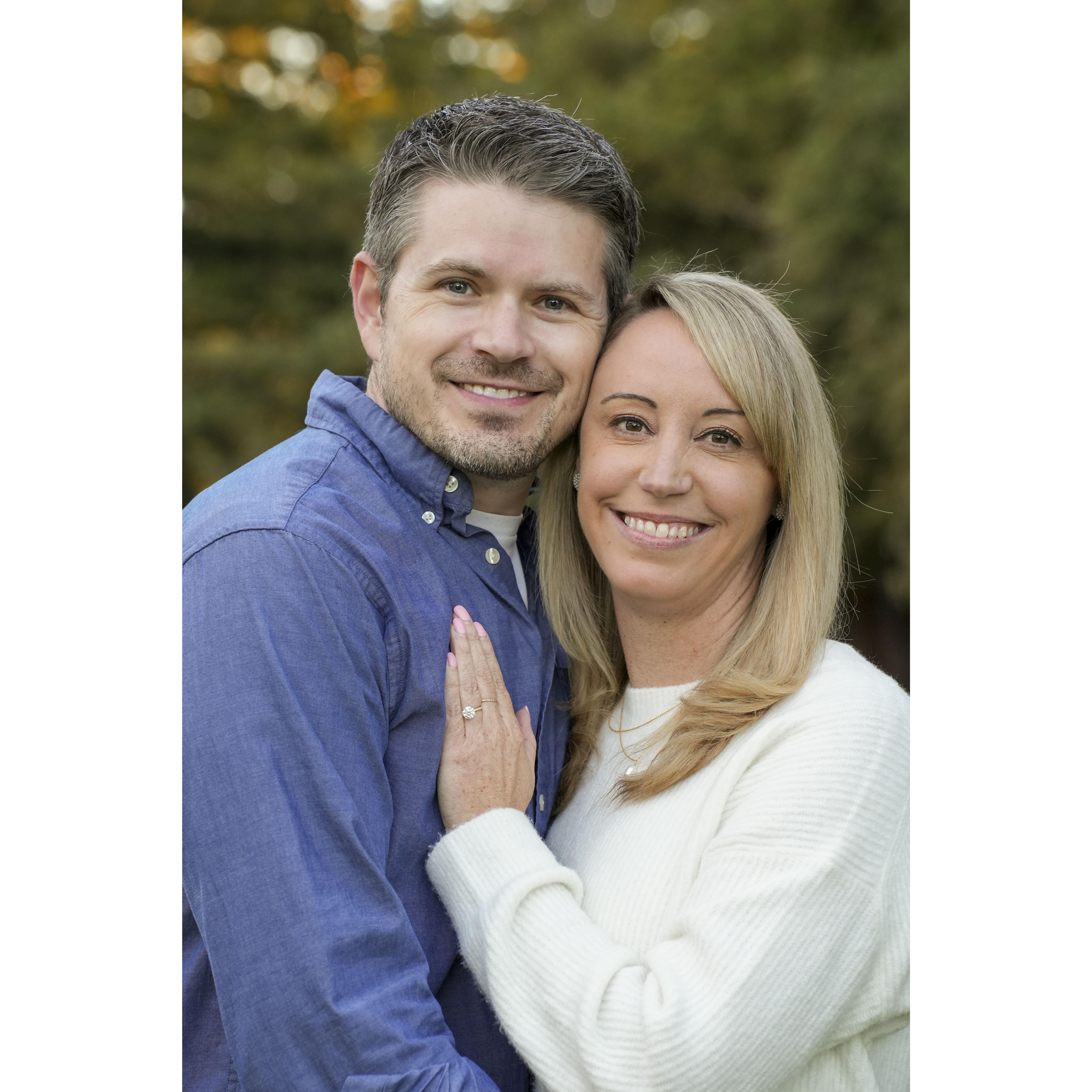 Our first photo after getting engaged - Brenton's professional photography skills sure come in handy!