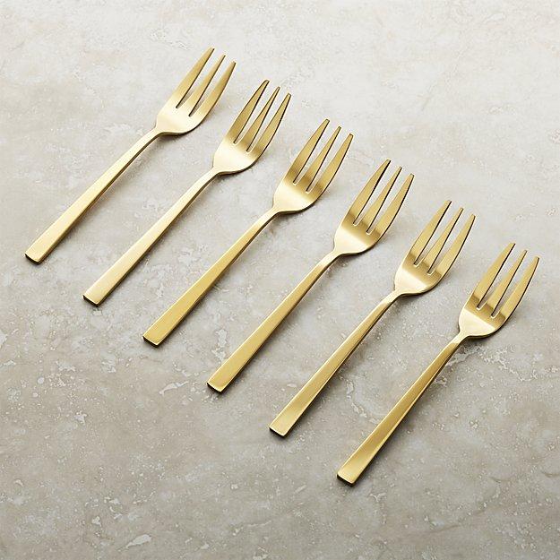 Gala Appetizer Forks, Set of 6 - www.crateandbarrel.com