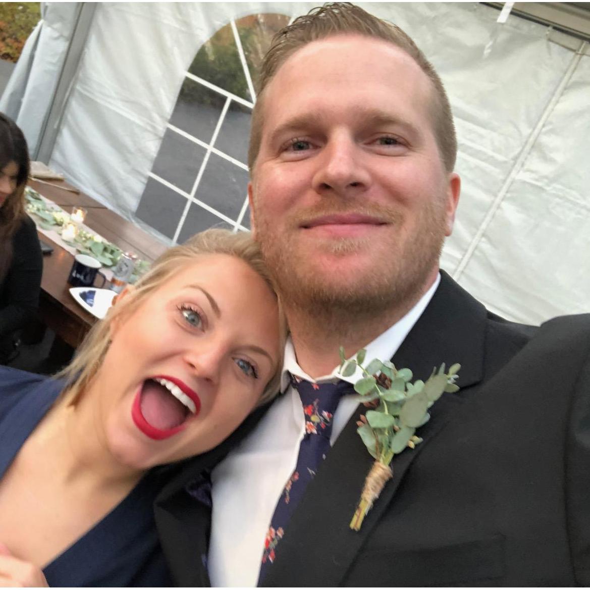 Goofing off at (other) Michael and Shelby's wedding. The last of 2019 after a long and fun summer of weddings.
