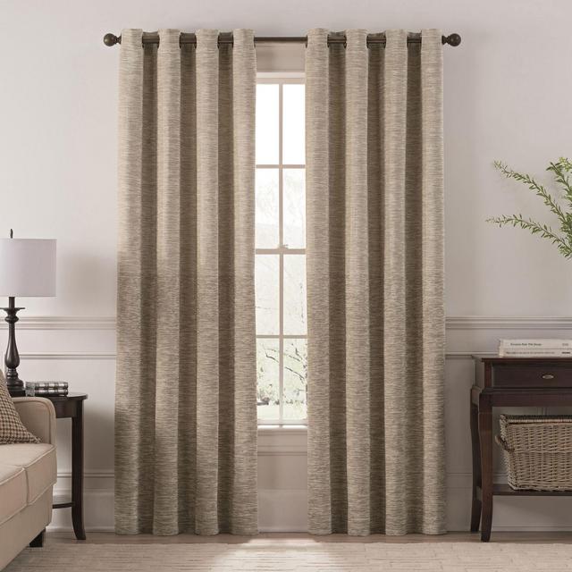 Chantal 84-Inch Grommet Room Darkening Window Curtain Panel in Wheat