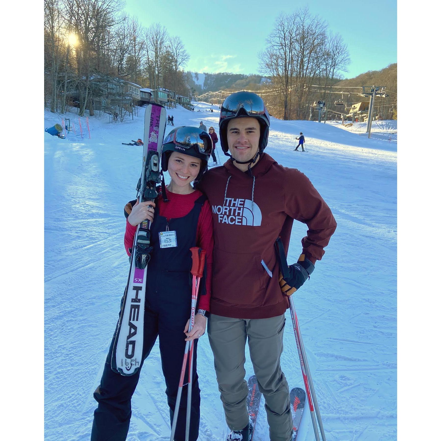 Sugar Mountain, NC 2022 - our second time skiing together