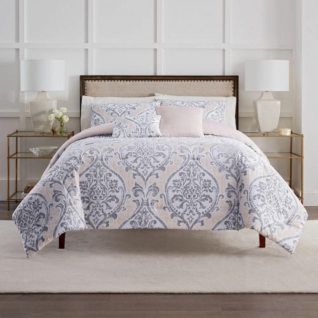 Eliza Full/Queen 5-Piece Comforter Set in Taupe/Grey