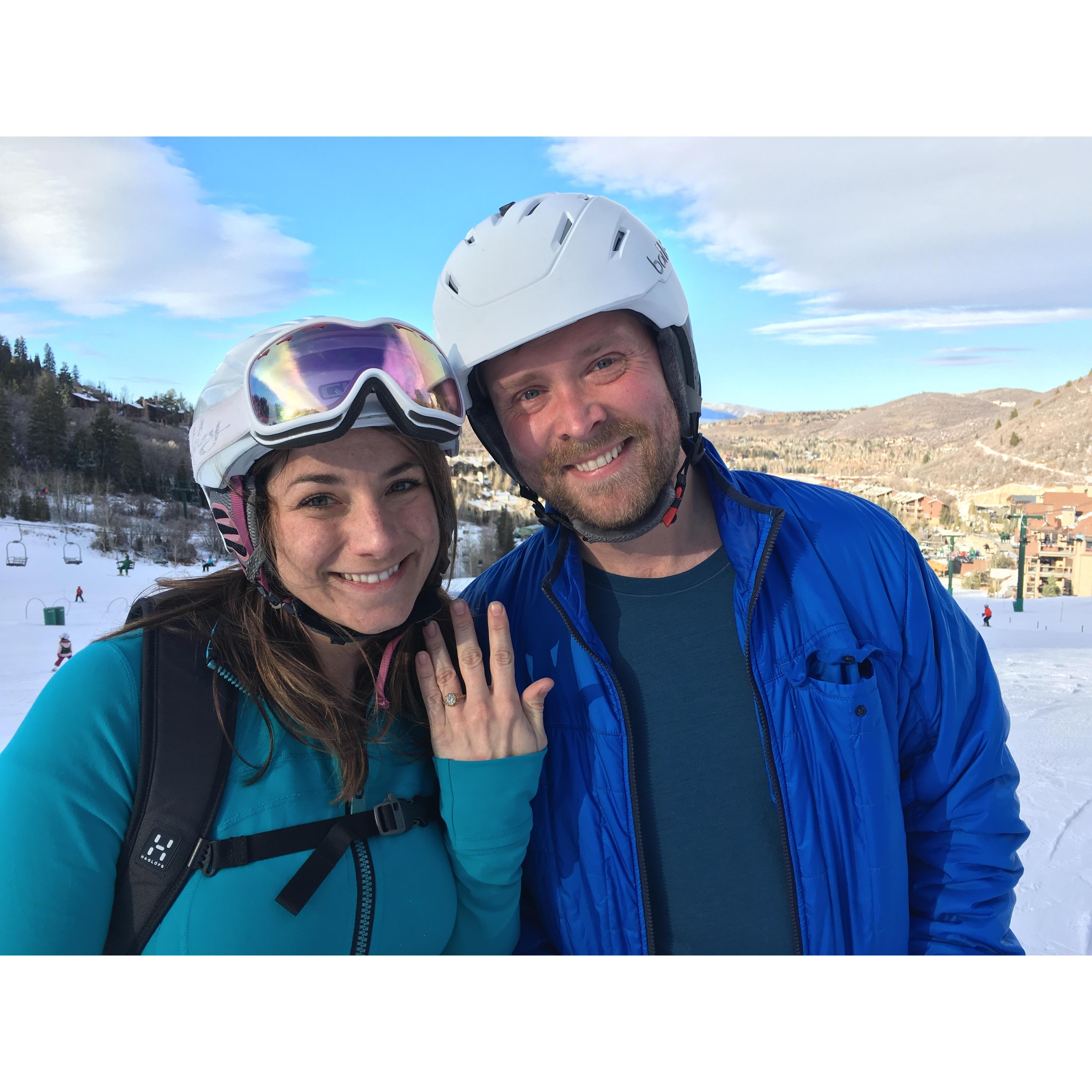 He proposed in Salt Lake City!