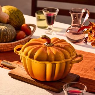 Pumpkin Figural Cocotte with Knob