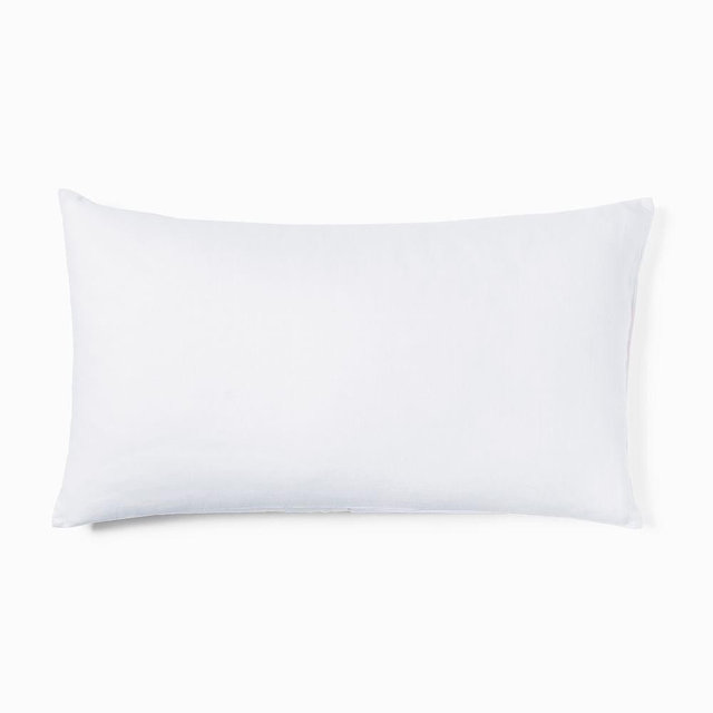 European Flax Linen Duvet, King Sham, White