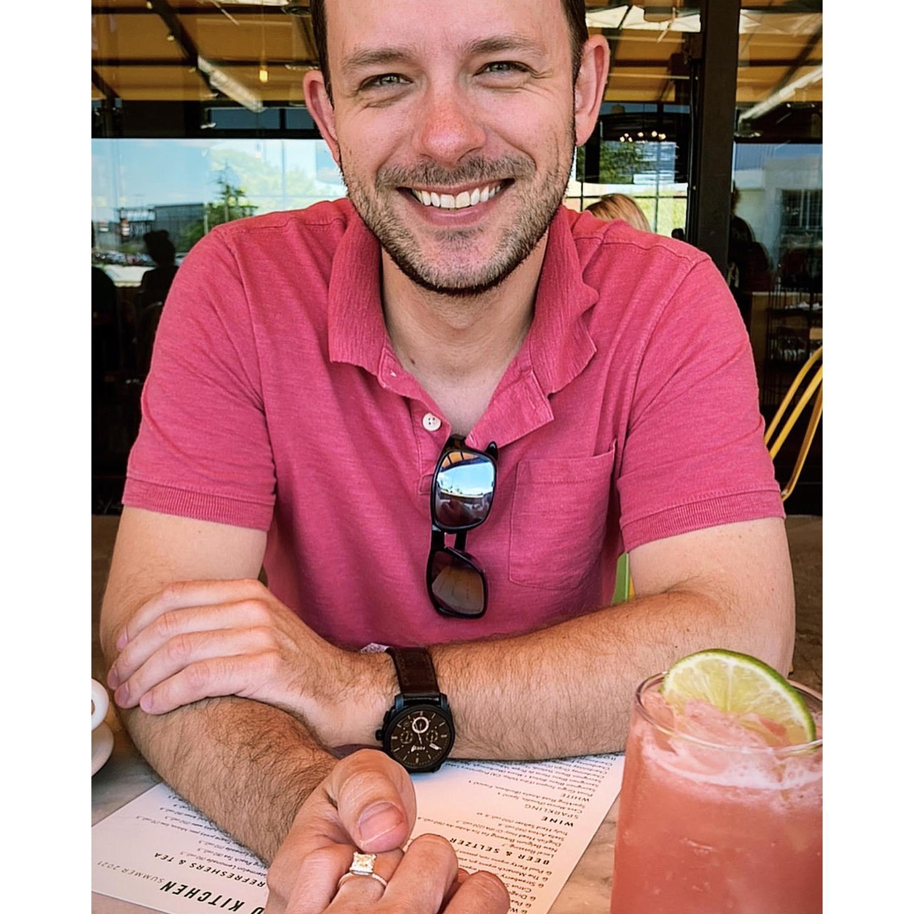 Our first date as an engaged couple!