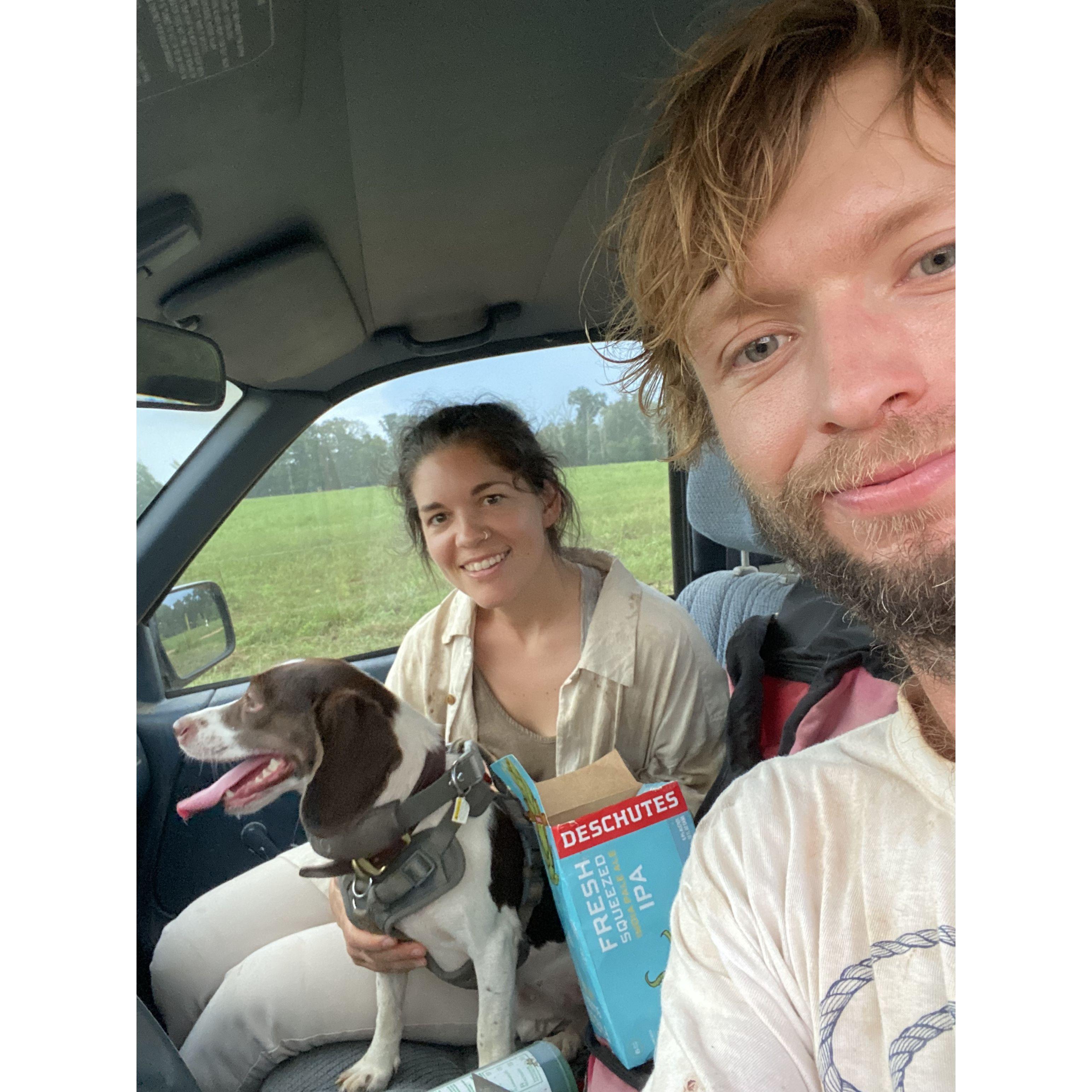 Typical after-hours farm chores with Miss Lady Ma'am.