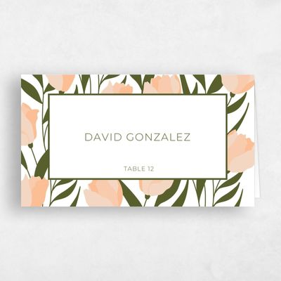 Beige Simple Wedding Place Card - Crofton