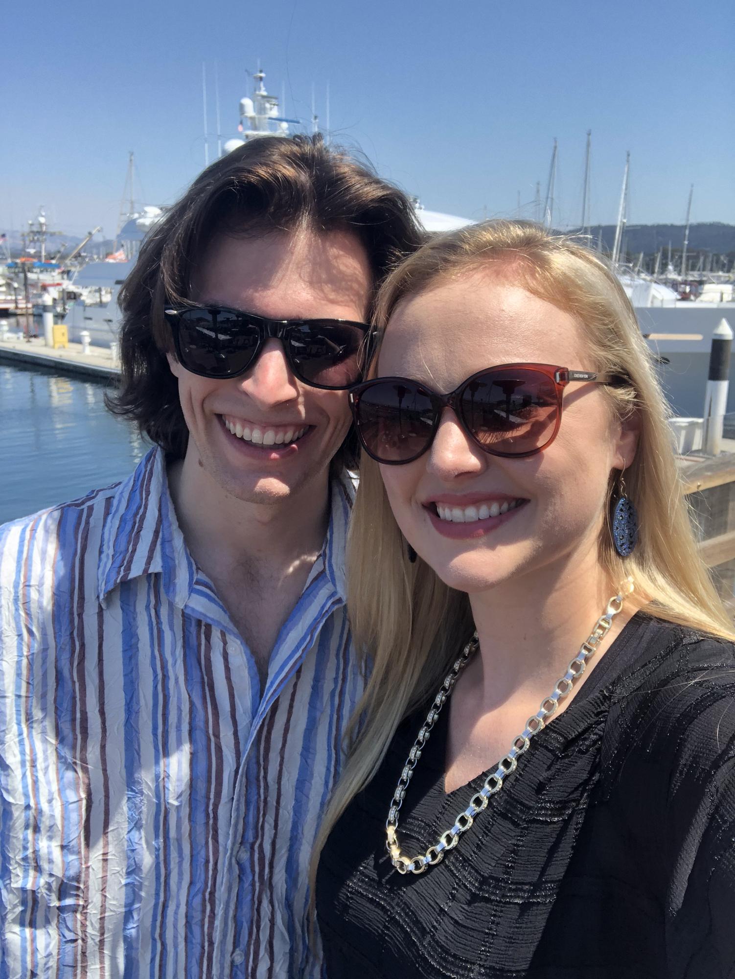 Lunch by the water in Monterey, CA, June 2021