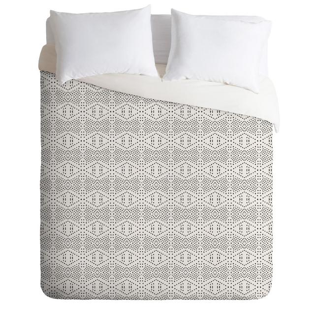 King Holli Zollinger Boho Tile Duvet Set Gray - Deny Designs