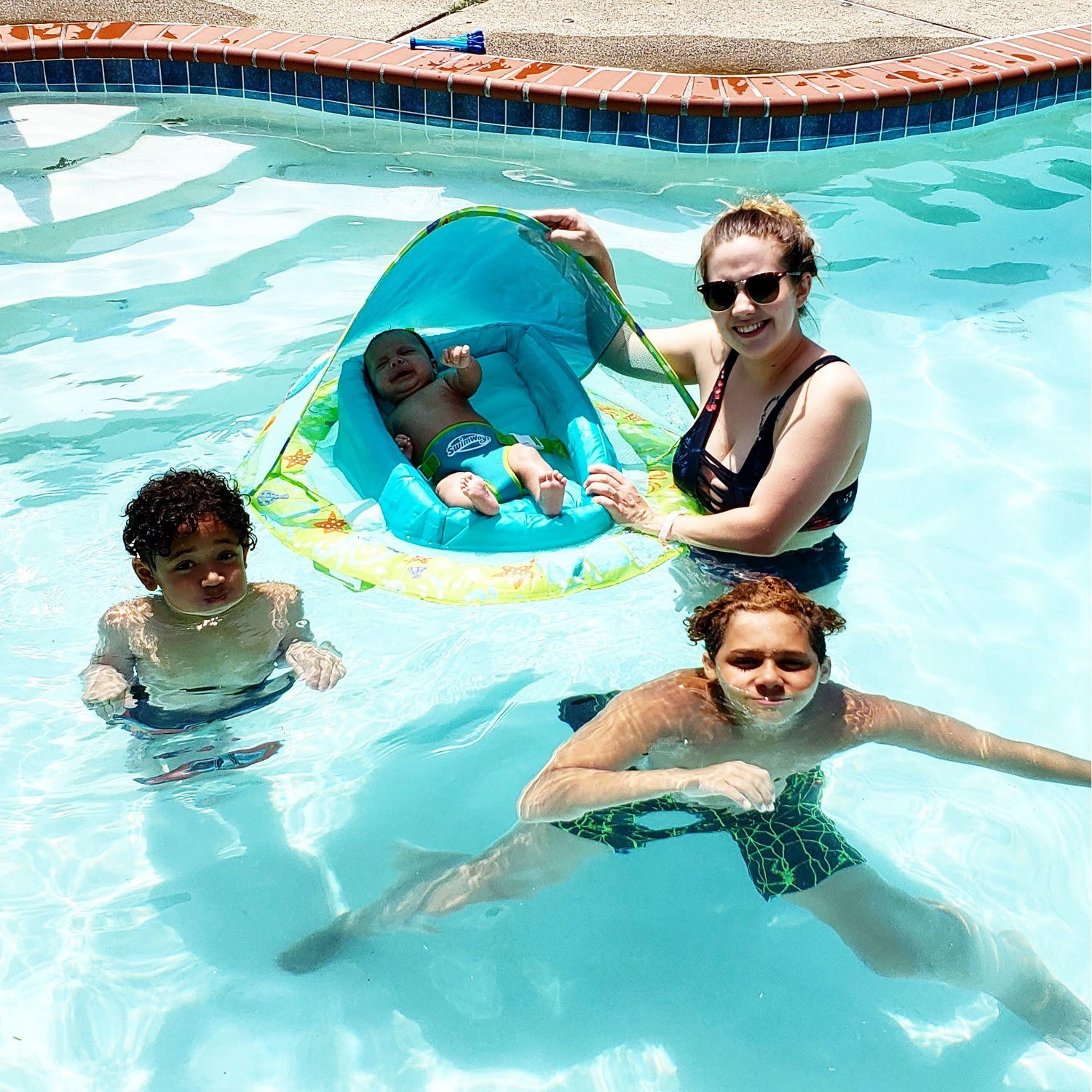 Swimming at Memaw & Poppy's house