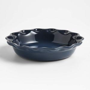 Le Creuset Heritage 9" Chambray Ceramic Pie Dish Color Nuit