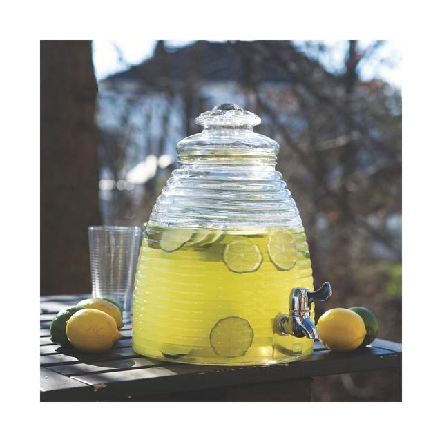 Circle Glass Beehive Beverage Dispenser, 2.3 Gal