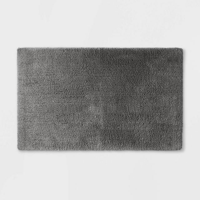 24"x40" Ultra Soft Tufted Bath Rug Dark Gray - Casaluna™