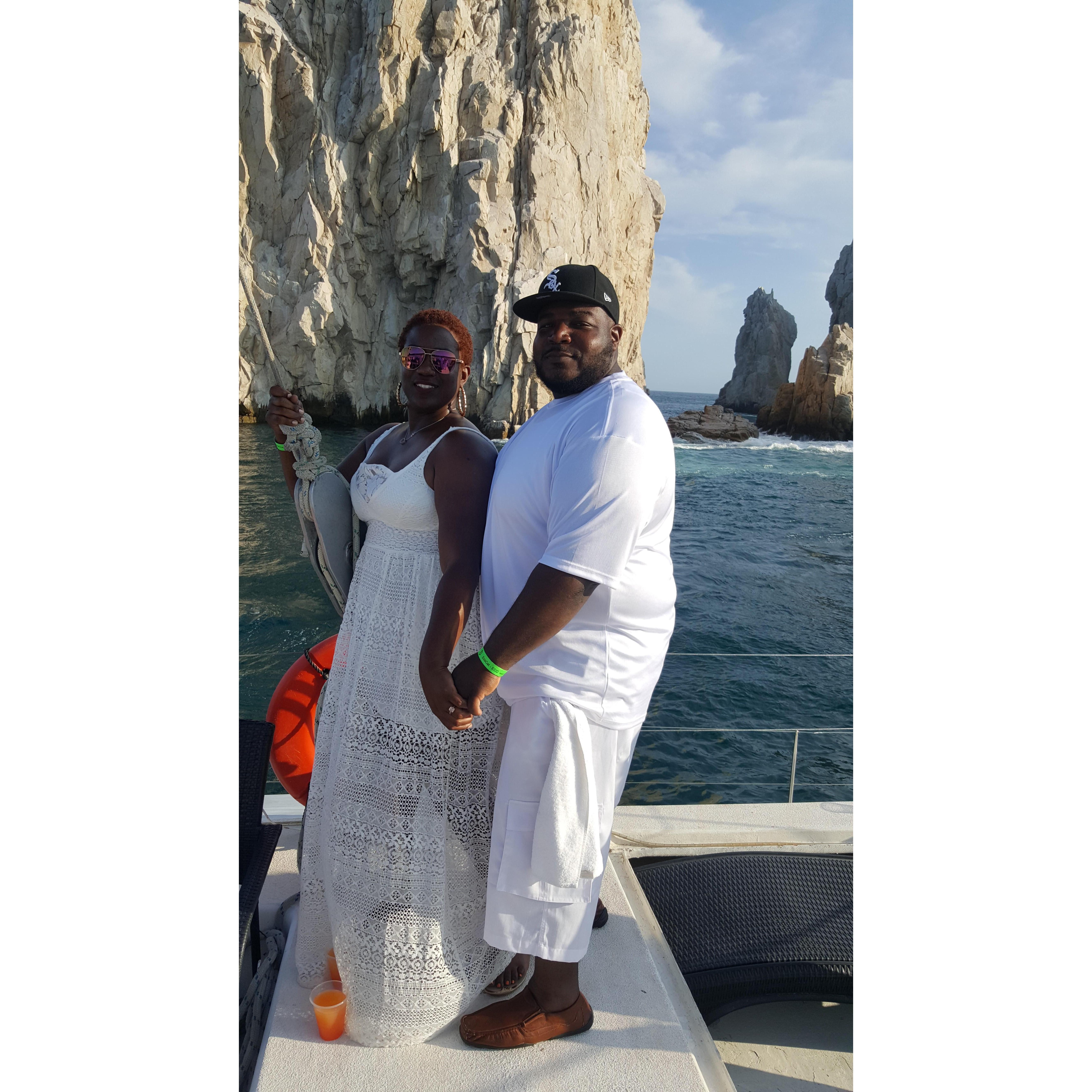 Our first passport stamp to Cabo Mexico.