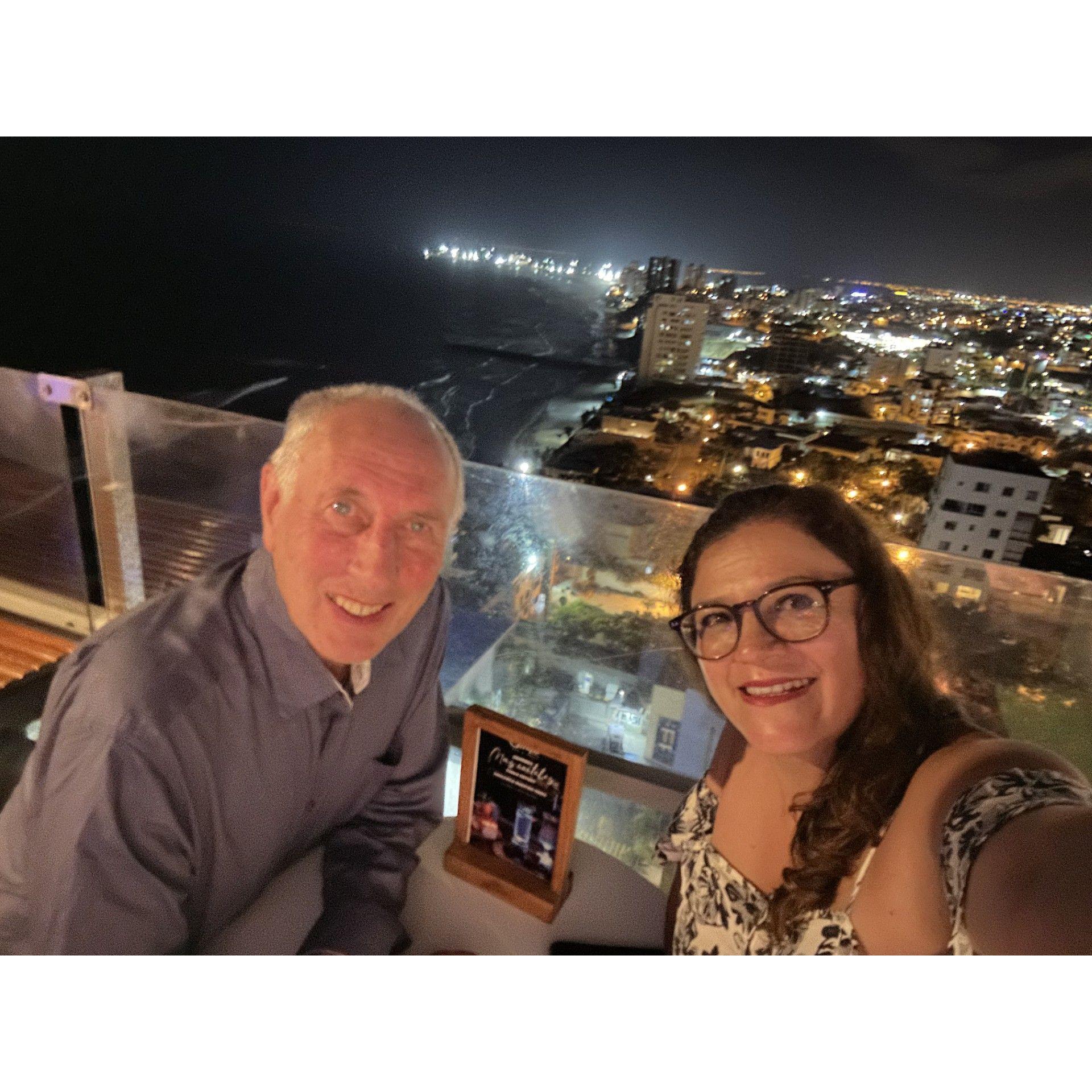 Night after our engagement in Manta, Ecuador