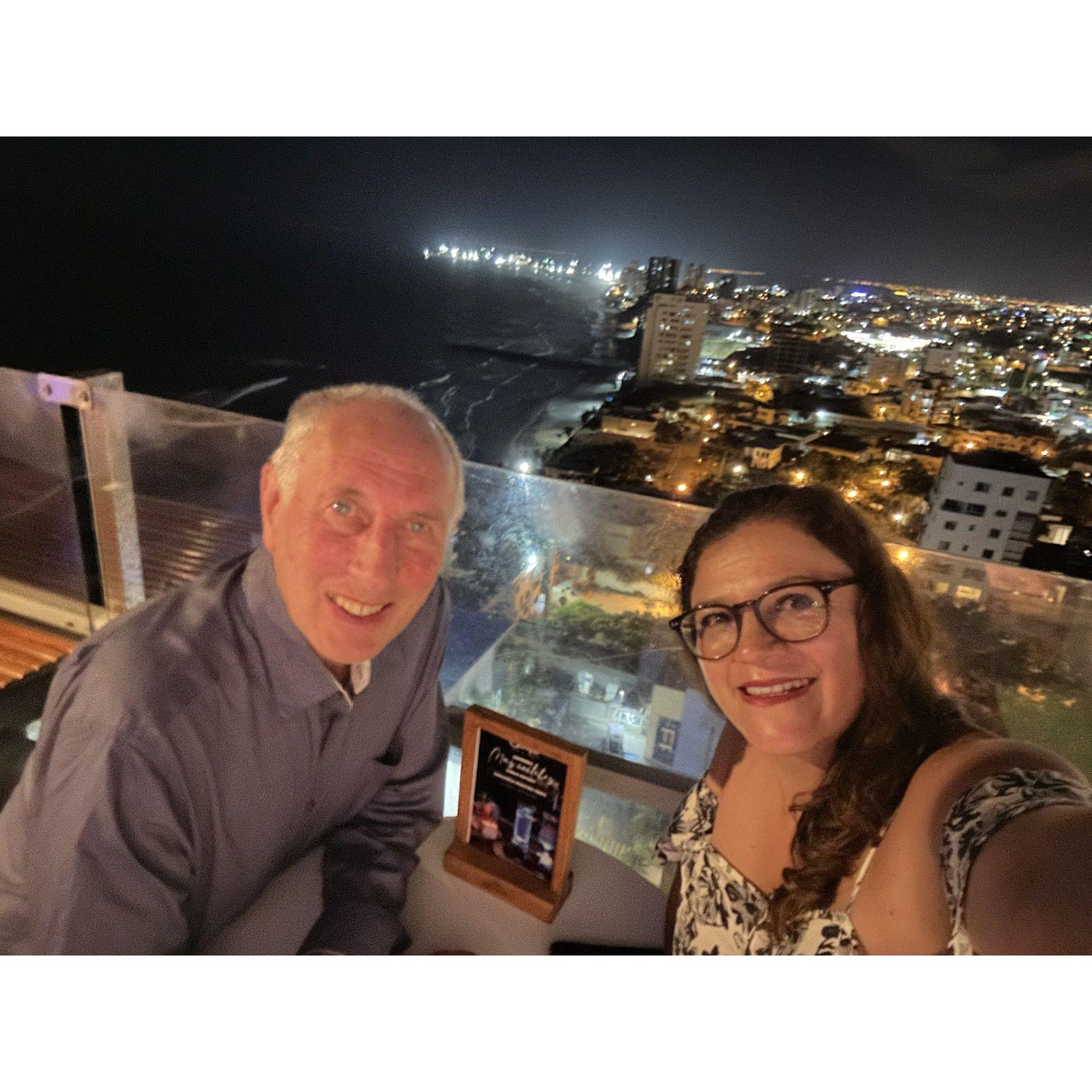 Night after our engagement in Manta, Ecuador