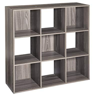 ClosetMaid 4167 Cubeicals Organizer, 9-Cube, Natural Gray