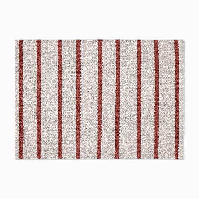 Emma Chamberlain Stripe Washable Rug, 2x3, Arctic Blue