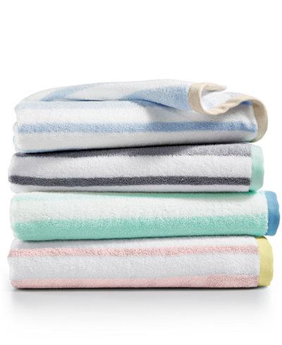 Cotton Stripe Hand Towel, Only at Macy's