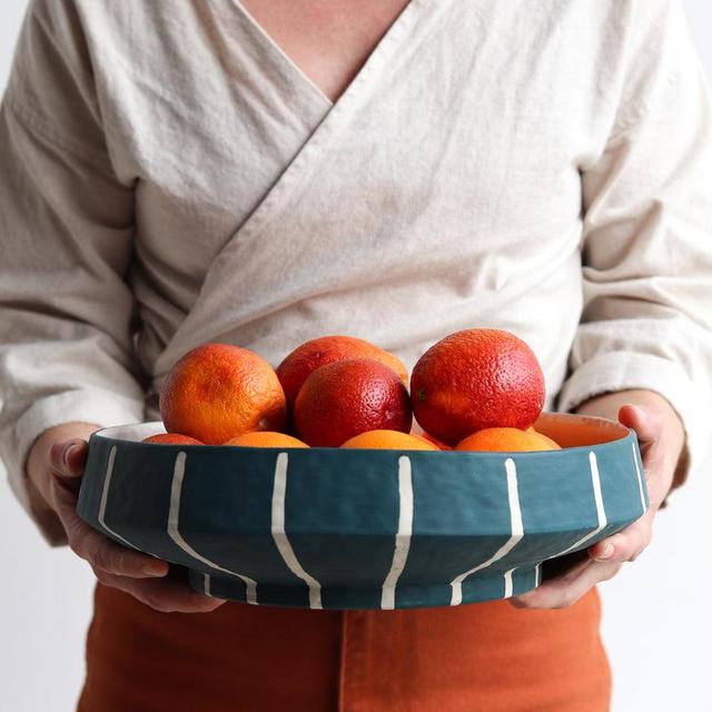 Elizabeth Benotti - Maine - Pinstripe Serving Platter