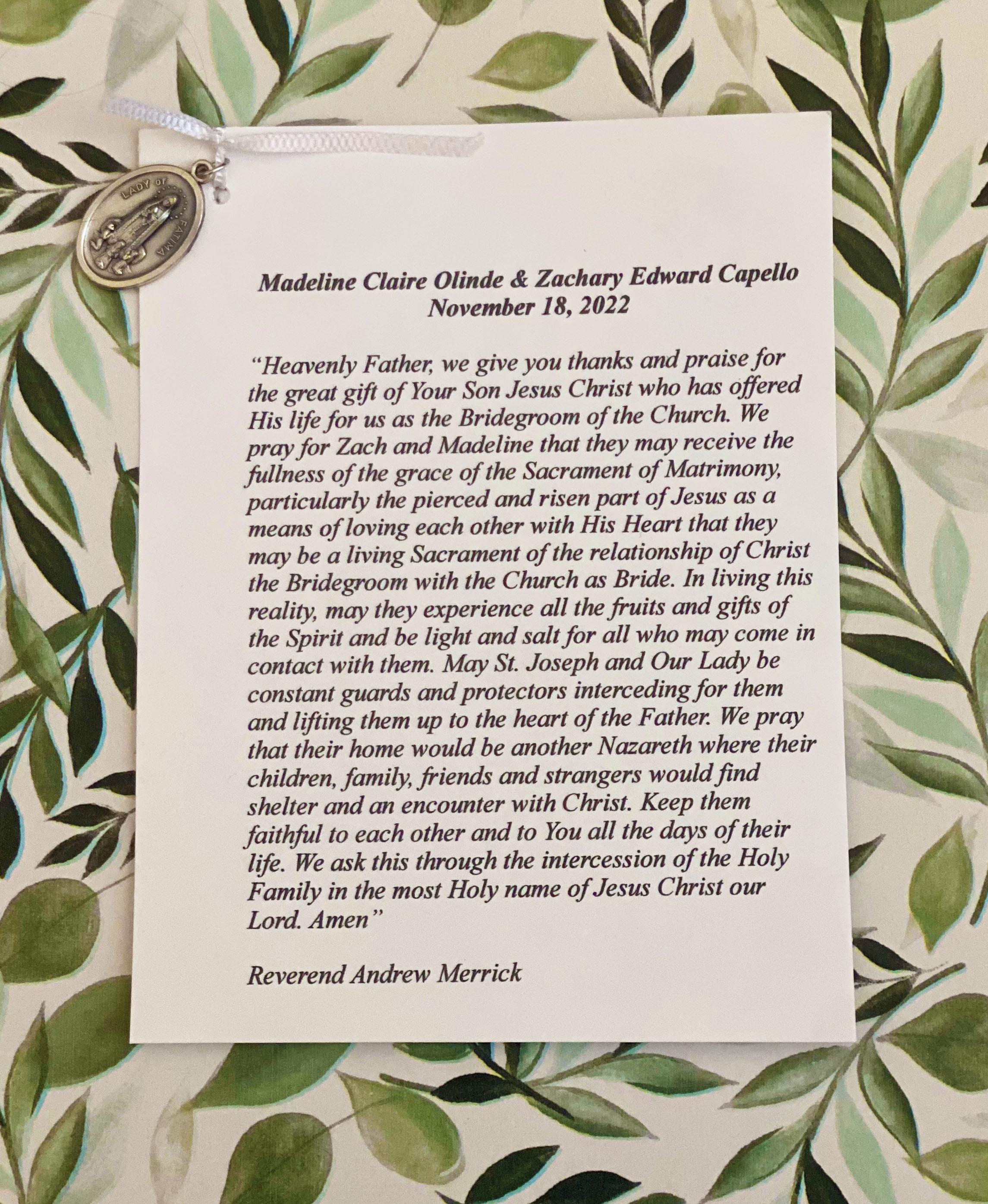 The Wedding Website of Madeline Olinde and Zach Capello