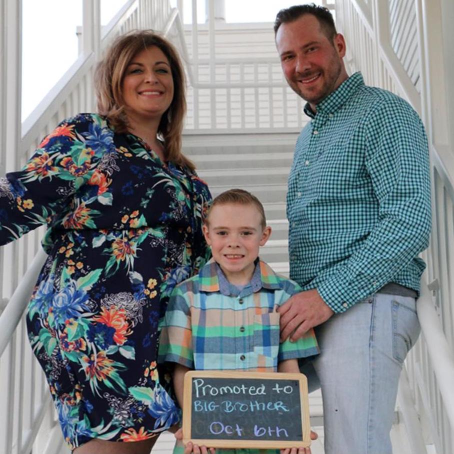 Our announcement that we were expecting Jase.  Our family of three was soon to be four!