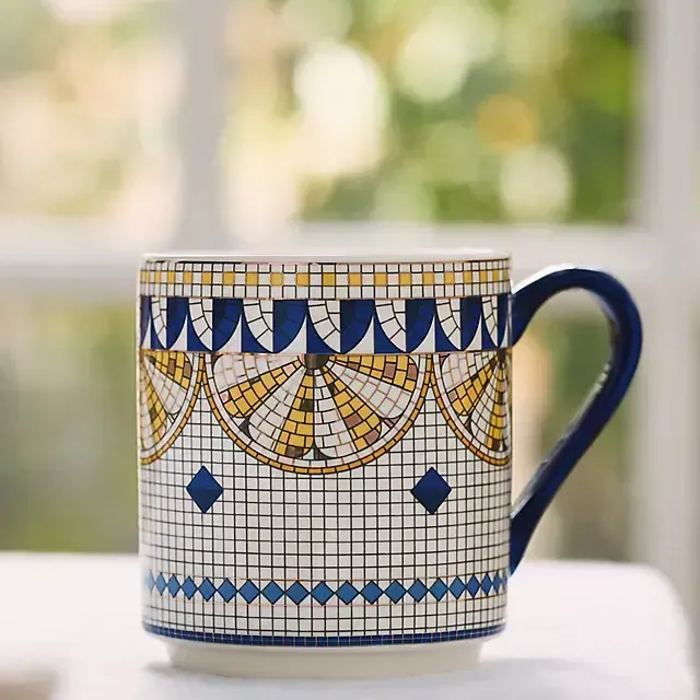 The Bistro Tile Stoneware Mug: Italy Edition