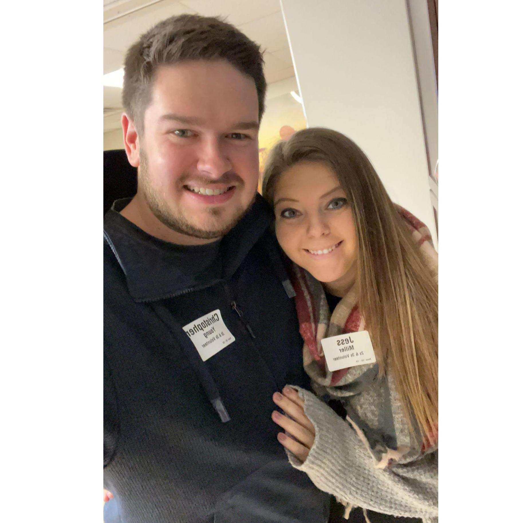 First time we served at church together.