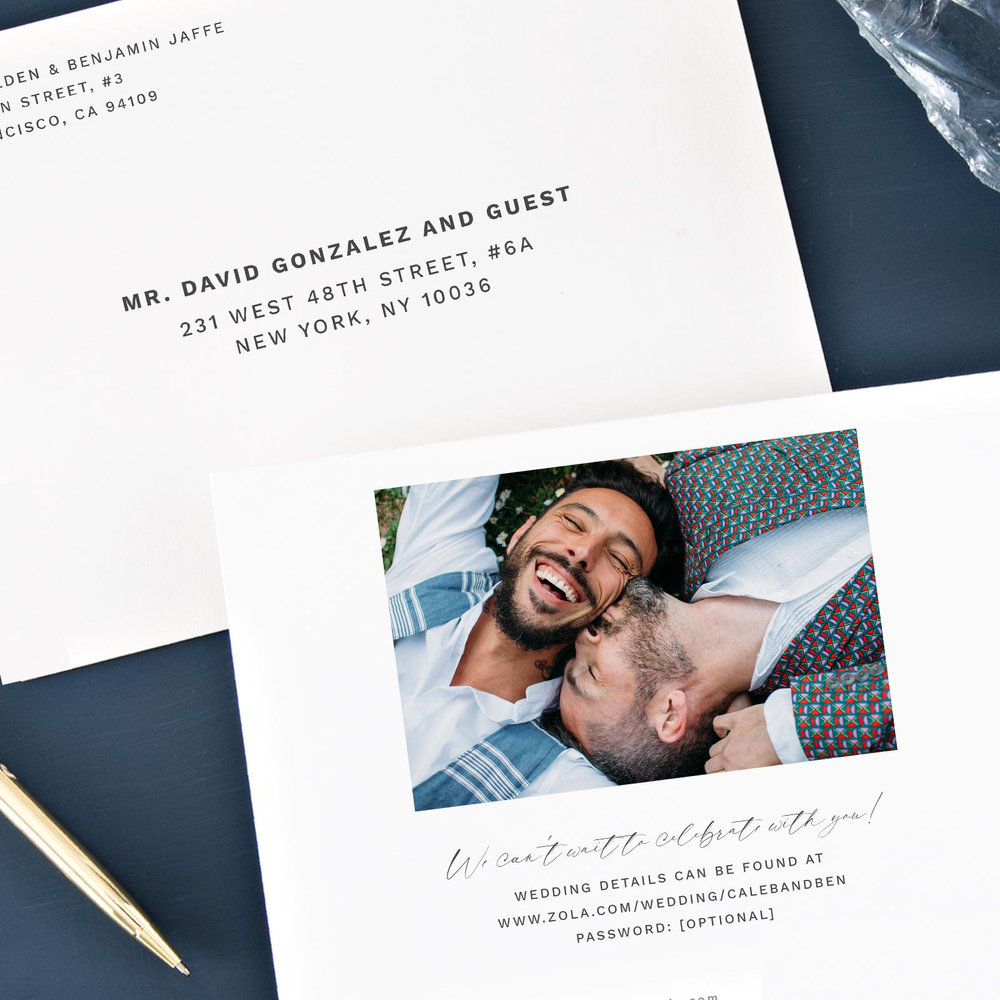 Halbert Photo | White | Zola Save The Dates
