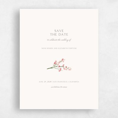 Watermelon, Pink Wedding Save the Date - Allamia Portrait