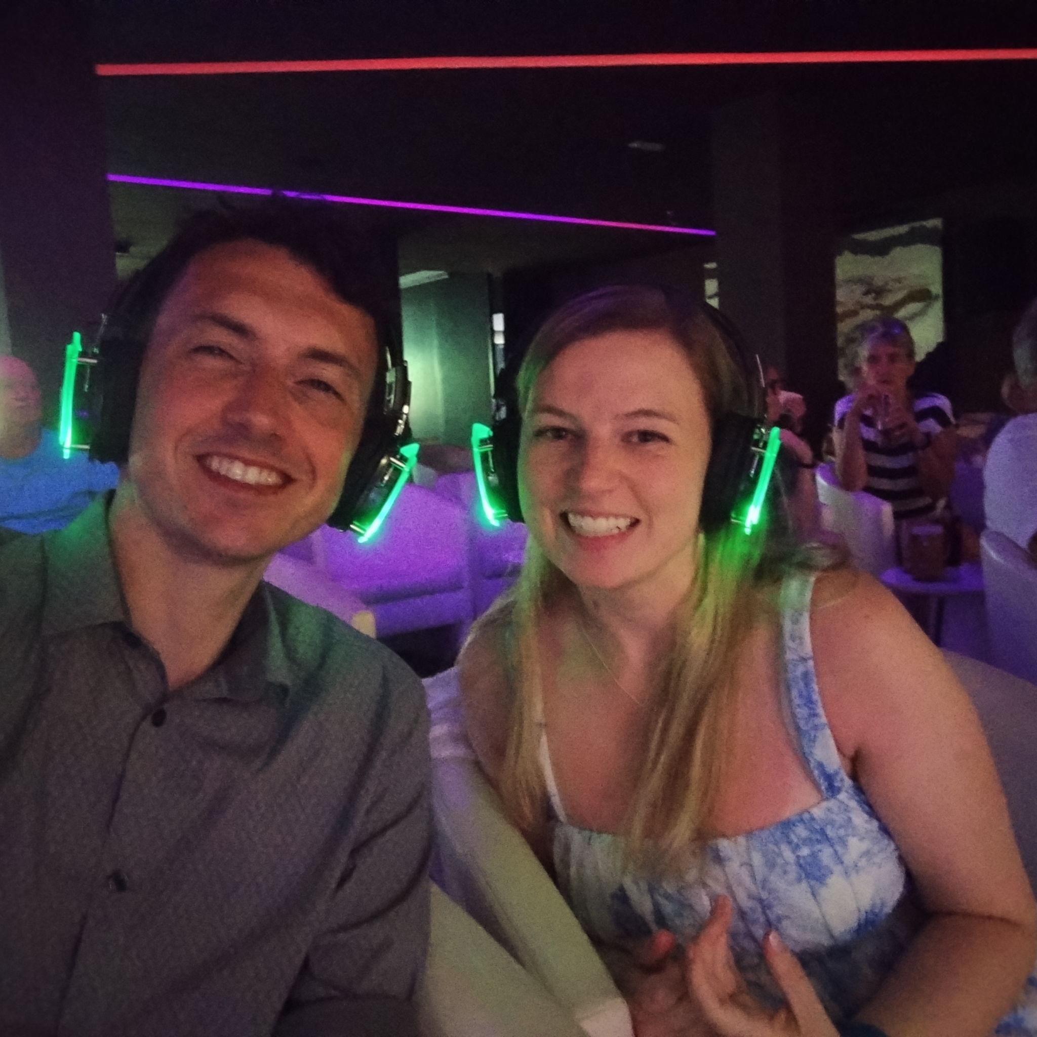 Silent disco in Gran Canaria.